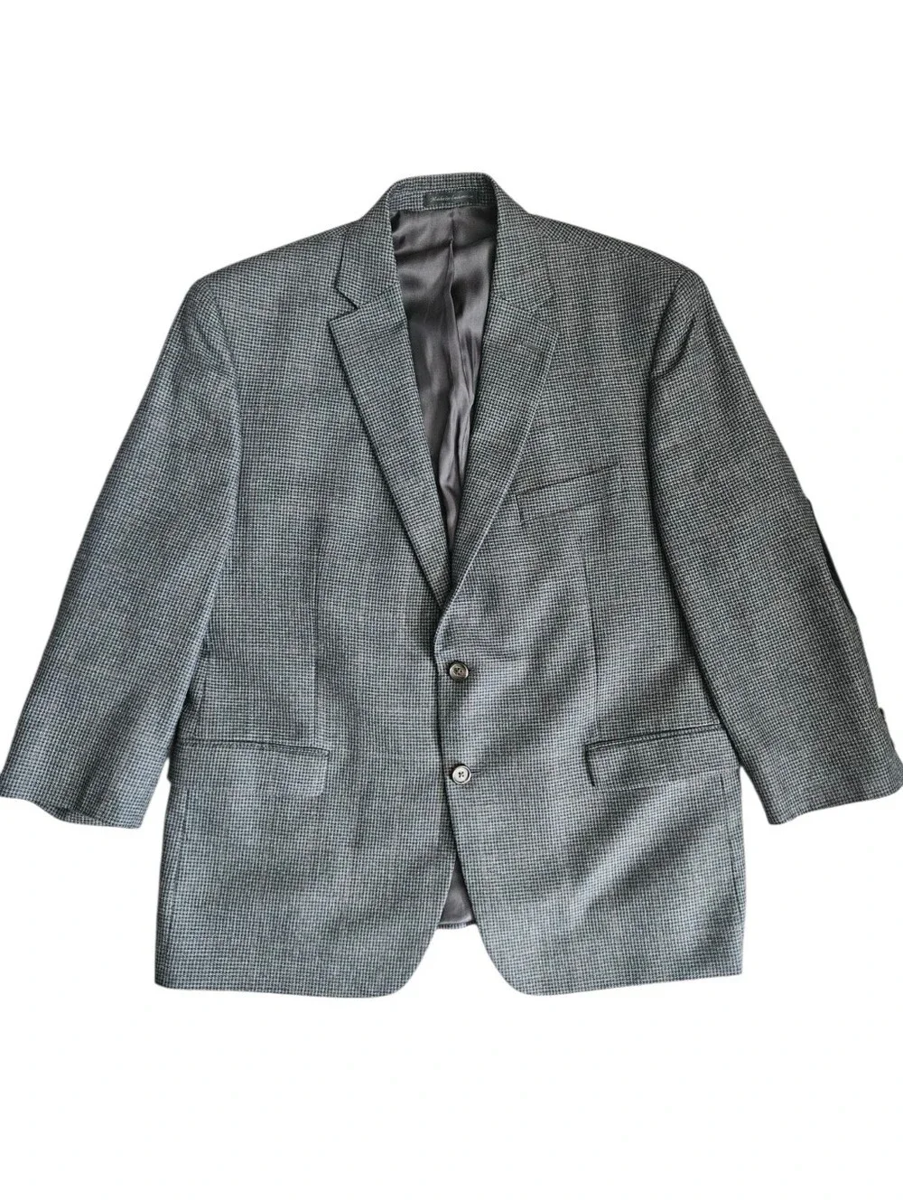 Lauren Ralph Lauren Blazer Mens 44S Grey Notch Lapel Elbow Patch Sport Coat